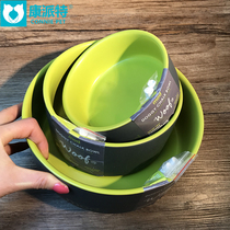 Consecter Sub-Light Mod Ceramic Cat Bowl Special Heavy Thickened Light Flat Mouth Large Face Cat Dog Pet Bowl FOOD DRINKING WATER BOWL