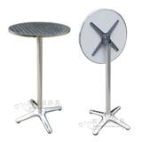 Складной столик легко очистить круглую панель из стальной поверхности.