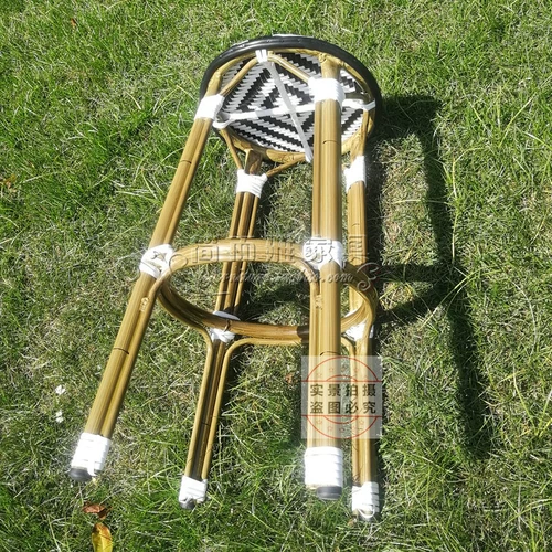 Французский бамбуковый барный стул ротан