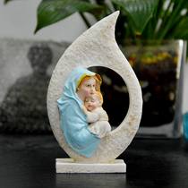 Catholic Holy Art Virgin holding Jesus Resin small ornament 12 5cm