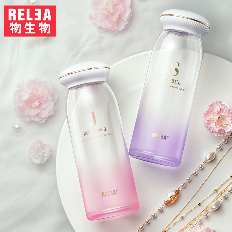 Biological shell glass lady creatively with a cup cup with cup with hand - hand cup and small fresh cup