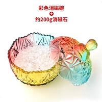 Чаша для размагничивания Гипсофила (цвет глазурованная) + белый кристаллический камень для размагничивания 200г