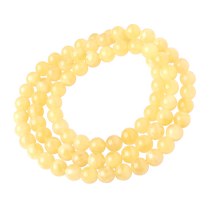 Collection grade Russian beeswax multi-circle bracelet 5-6 5mm natural amber three-circle beads loose bead bracelet for women ZB9