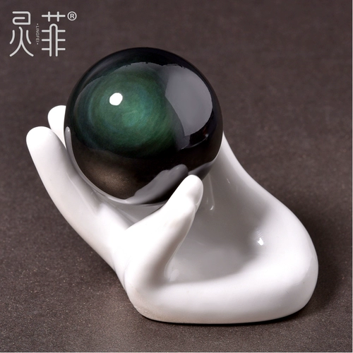 Натуральная радужная природная руда, мяч для водного поло для офиса, черный аксессуар