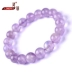 Vòng đeo tay Amethyst hoa oải hương Lingfei 8-12mm Ice Lavender Light Purple Crystal Crystal Bracelet đơn nam và nữ - Vòng đeo tay Clasp