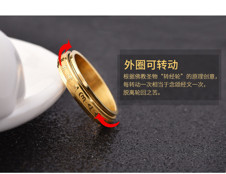 Bague mixte en Acier au titane - Ref 3088481 Image 10