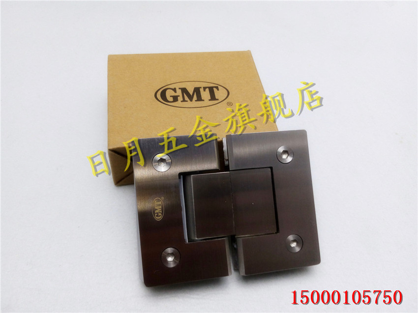 GMT Glass Door Hinge Stainless Steel Bathroom Clips Shower Room Hinge Without Frame Glass Door Clip Hinge 180 Degrees