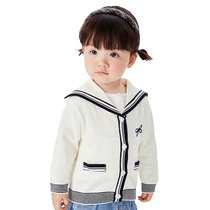 (Same style in the mall) Balabala baby sweater baby sweater girls sweater cardigan spring and autumn literary style