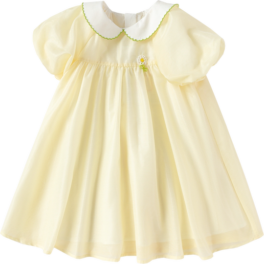 巴拉巴拉童装儿童连衣裙宝宝女童A字裙甜美可爱雪纺裙夏裙子翻领