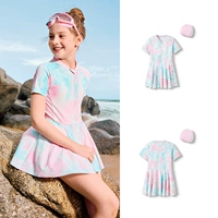 Розовый и синий фэнтезийный цвет - цельный (отправьте плавание)