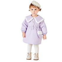 Balabala childrens clothing childrens skirt long-sleeved baby autumn and winter dress girl princess skirt fashionable and cute