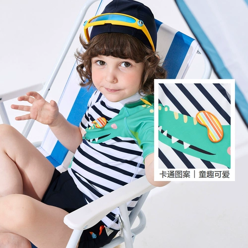 巴拉巴拉 Купальник для мальчиков, детский комплект, раздельные детские трехмерные милые штаны для плавания