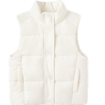 Balabala Girls Vest Cotton Vest Autumn and Winter Childrens Clothing Medium and Large Children Stand Collar Warm Small Fragrance Fashion