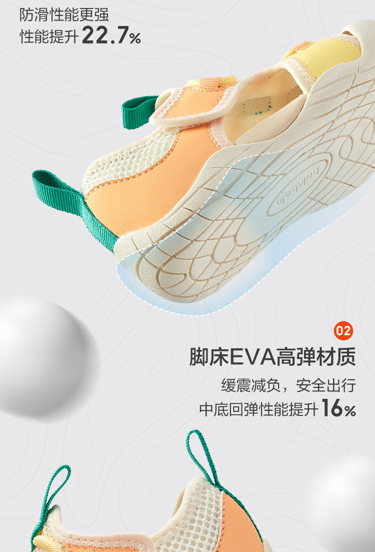 【蜜蜂心愿社】巴拉巴拉童鞋儿童凉鞋快干学步软底透气运动夏季 — 11