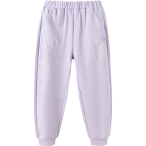 Balabala Childrens Clothing Childrens Pants 2024 Autumn Boys and Girls Sports Pants Stretch Big Childrens Casual Leg Pants