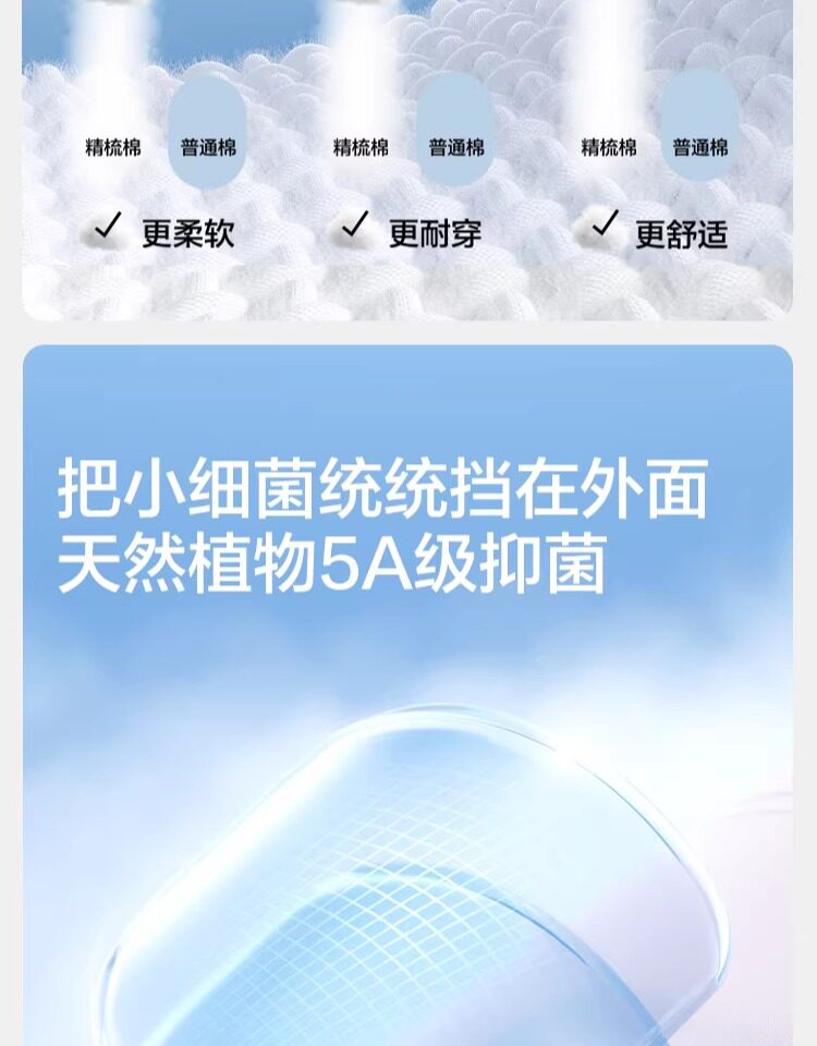 巴拉巴拉儿童内裤纯棉三角裤女童平角男童四角裤a类抗菌大童五条 — 6