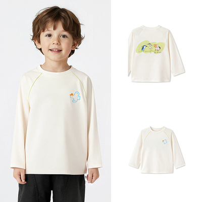 Balabala Children's Clothing Boys' Long-Sleeve T-Shirt Children's Top Baby Undershirt 2026 Autumn Collection Raglan Sleeves — 2