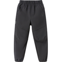 Balabala childrens clothing childrens pants 2024 winter boys and girls sports pants protective outdoor workwear leggings trousers