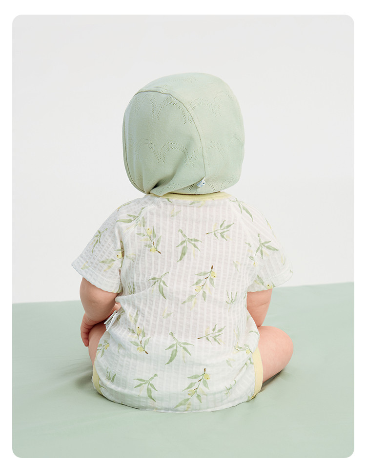 Balabala Children's Clothing Newborn Baby Clothes Full-Month Baby Jumpsuit Infant Romper Triangle Autumn Outfit Two-Piece Set — 30