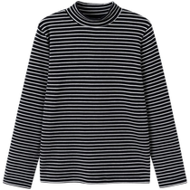 (Same style in the mall) Balabala childrens clothing childrens bottoming shirt boys long-sleeved T-shirt mid-collar inner top for women