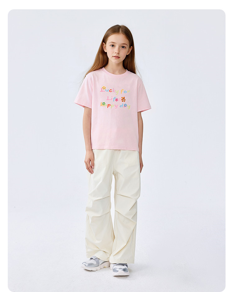 Balabala Kidsren's Clothing Girls' Baby Short-Sleeved T-Shirt Kidsren's 2026 New Summer Clothing Big Kidsren's Moisture-Absorbent Quick-Drying Tops — 34
