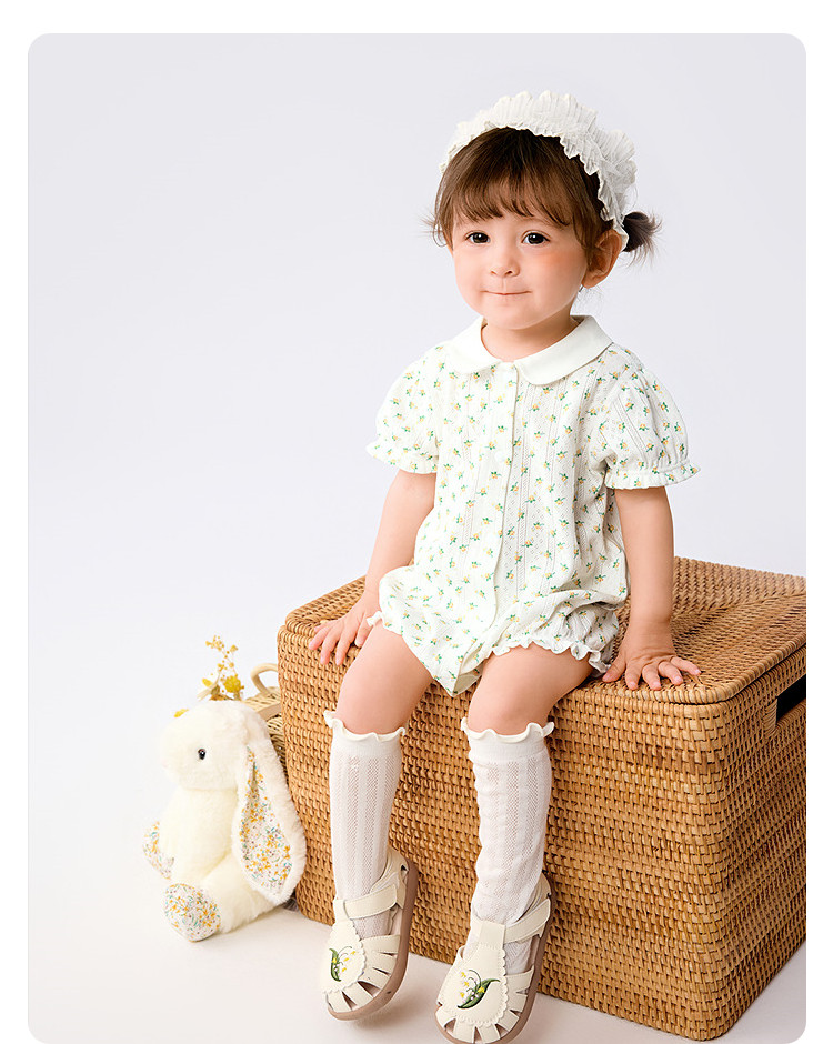 Balabala Children's Clothing Newborn Baby Clothes Full-Month Baby Jumpsuit Infant Romper Triangle Autumn Outfit Two-Piece Set — 70