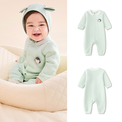 Balabala Children's Clothing Newborn Baby Clothes Full-Month Baby Jumpsuit Infant Romper Bodysuit Autumn and Winter Outfit — 5