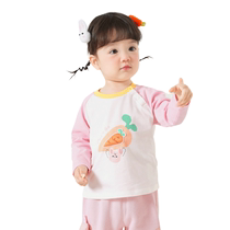 Barabara baby beating undershirt baby long sleeve t-shirt girl child clothing 2024 new fashion minima comfortable cute