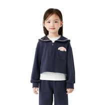 (Same style as Melody IP Mall) Balabala Childrens Clothing Girls Suit 2024 New Autumn Clothes Sweet Cool Academy