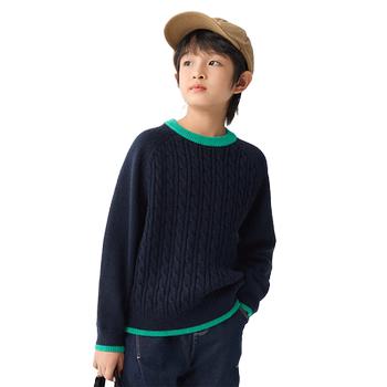 Balabala children's pullover sweater versatile knitted sweater