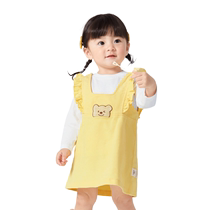Balabala baby autumn clothes girls long-sleeved suit childrens clothes two-piece set sweet little flying sleeves fashionable and cute