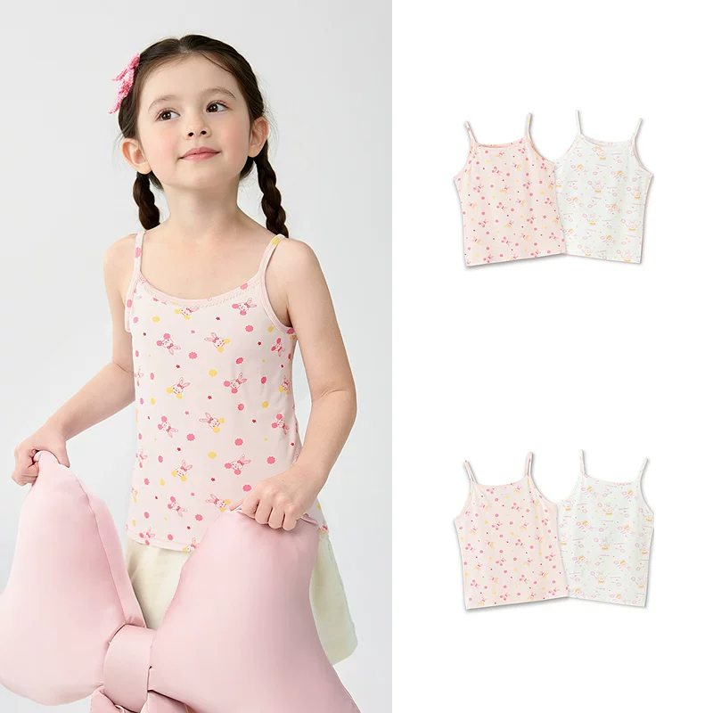 Balabala Plaid Comfortable Pure Cotton Two-Piece Set Vest — 1