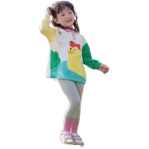 Balabala girls long-sleeved suit fashionable contrasting color spring sweatshirt and trousers two-piece set 2024 new splicing trend