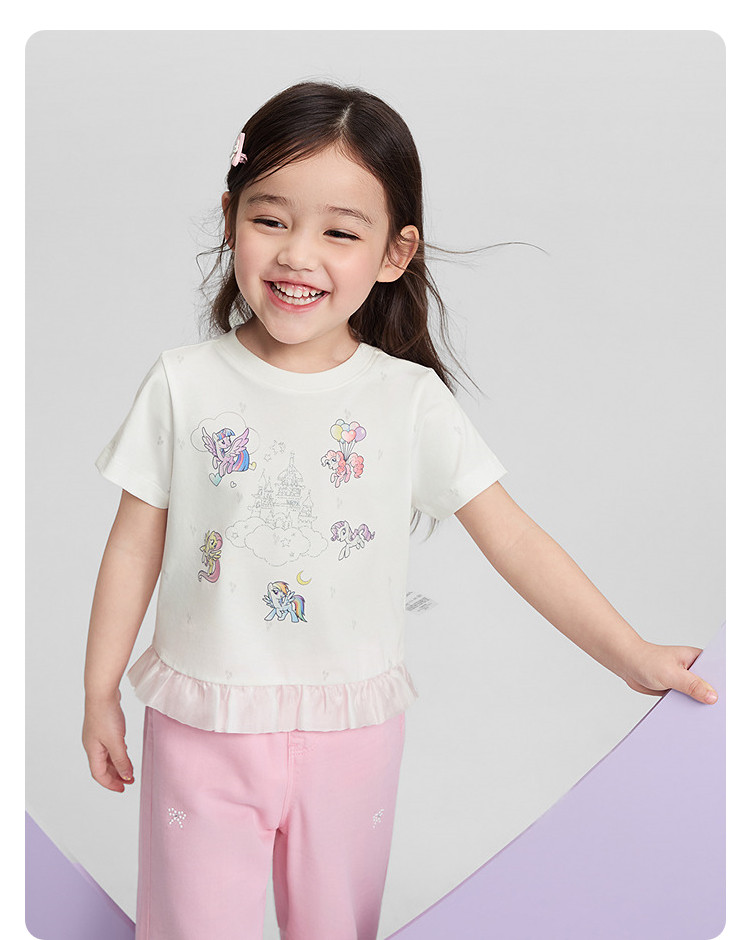 [My Little Pony Ip] Balabala Kidsren's Clothing Kidsren's Short-Sleeved T-Shirt Girls Baby 2026 New Baby Summer Clothing — 20