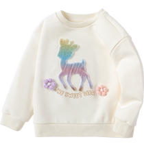 Balabala childrens clothing girls sweatshirts childrens long-sleeved tops cute cartoon baby clothes sweet and fashionable autumn clothes