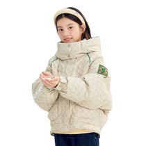 Balabala childrens clothing childrens down jacket 2024 new winter hooded boys and girls warm printed jacket trendy and cool