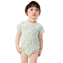 Balabala Newborn Clothes Baby Bags Harness Triangular Clothes 2024 Baby Summer Clothes Two-Piece Cotton
