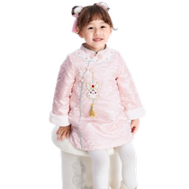 Balabala childrens clothing girls dresses childrens skirts spring childrens baby New Years cheongsam skirt national style exquisite trend