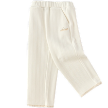 (Same style in the mall) Balabala childrens clothing childrens trousers girls 2024 autumn chenille straight pants