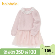 (stores shipping) Barabara girls winter dress Childrens dress Childrens dress CUHK Girl sweets