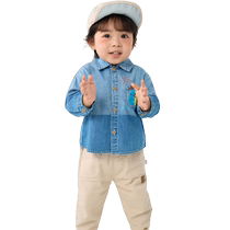 (Same style in the mall) Balabala baby shirt boys top thin 2024 autumn new style fashionable and handsome