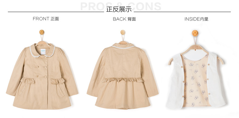 Manteau pour fille en Toile de coton - Ref 2162792 Image 16