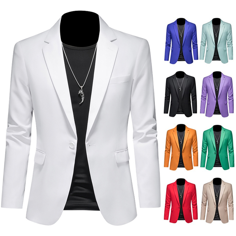 Men's Suit Jacket, High-End Business Casual Small Suit Set, Large Size Professional Suit, Slim Fit Formal Wear, Groomsmen Suit