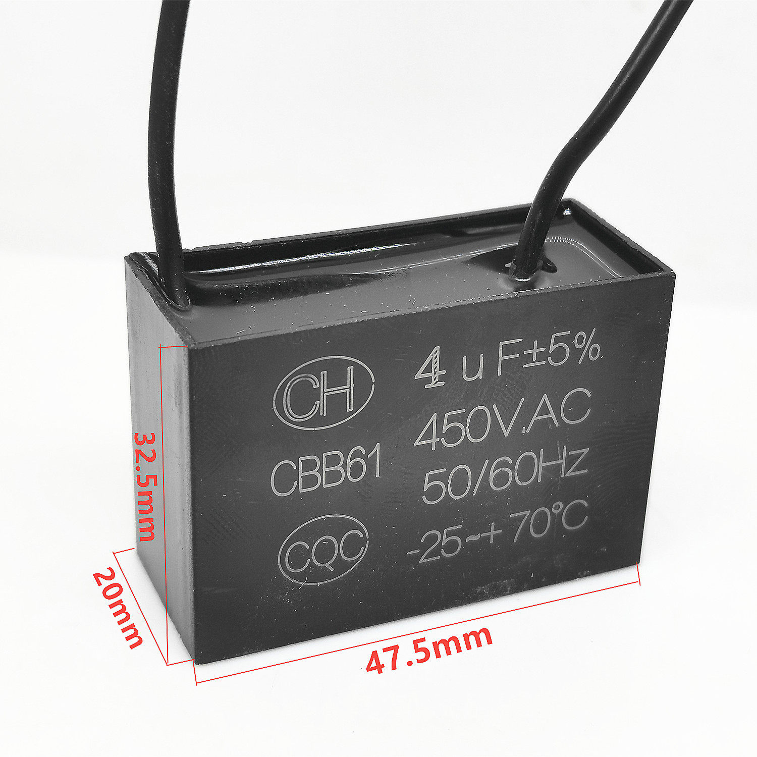 CBB61 starts capacitive fan to start capacitive motor start capacitor 4uF 450V 