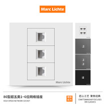 Type 86 Category 5 Category 6 Gigabit One Two Bit Single and Double Computer Four Port Network Broadband Network Port Network Cable Socket Panel