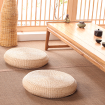 Straw woven Japanese living room futon cushion thick round cushion floor meditation Buddha meditation tatami window home