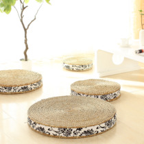 Straw futon yoga mat Zen sitting sponge cushion rattan thickened worship Buddha meditation tatami window straw woven Futon