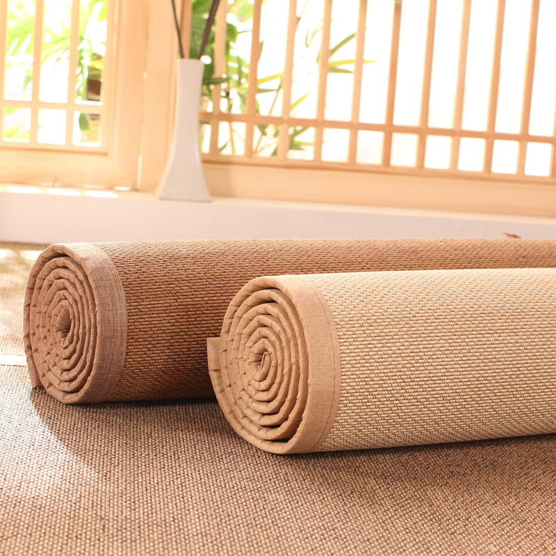 Custom day style bamboo woven blanket mat mat tatami rug full of floor cushion with large area balcony tea table floating window cushion blanket