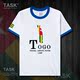 TASK Togo Togo Quốc Bản đồ bông ngắn tay áo thun nam thể thao giản dị mặc Student Slack T-Shirt 50