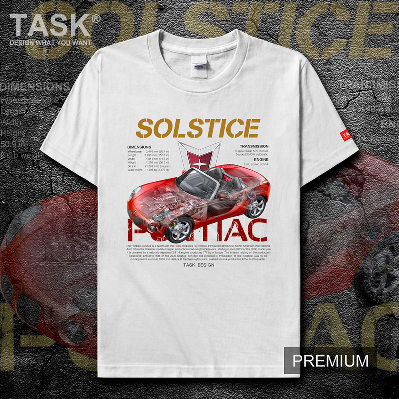 TASK Pontiac Solstice pandy Mỹ Sports Car ngắn tay áo T-Shirt hâm mộ nam và nữ quần áo